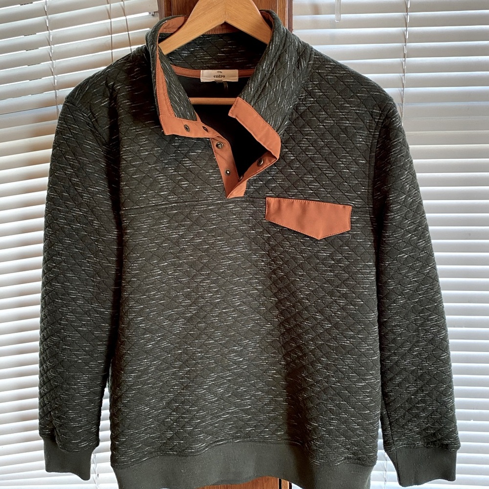 Dark Green Quarter Button Up